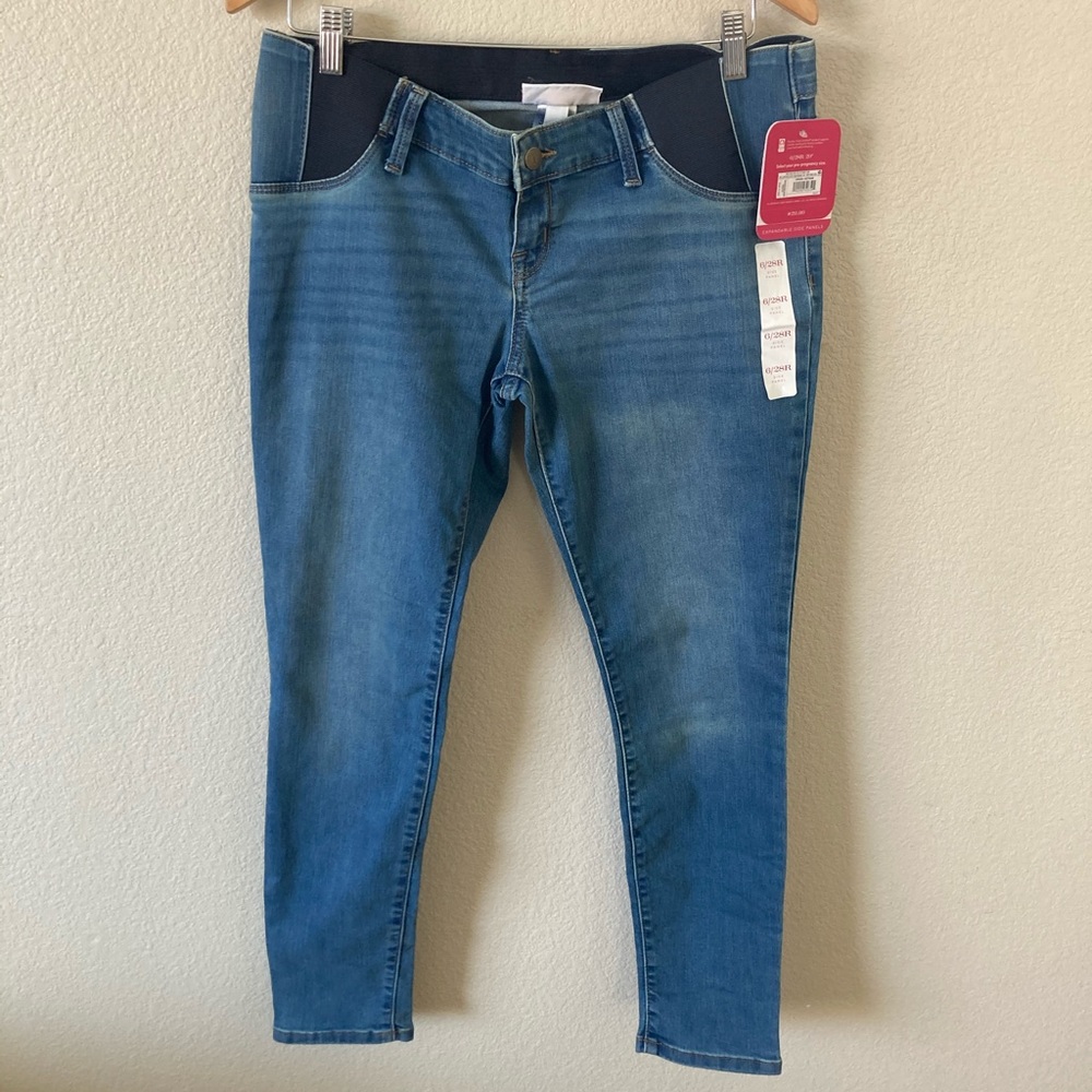 Maternity Inset Panel Jeggings - Isabel Maternity Medium Wash SIZE 6/28r